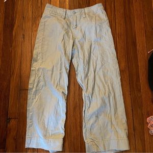 Mid-Rise Wide Leg Cotton Pants